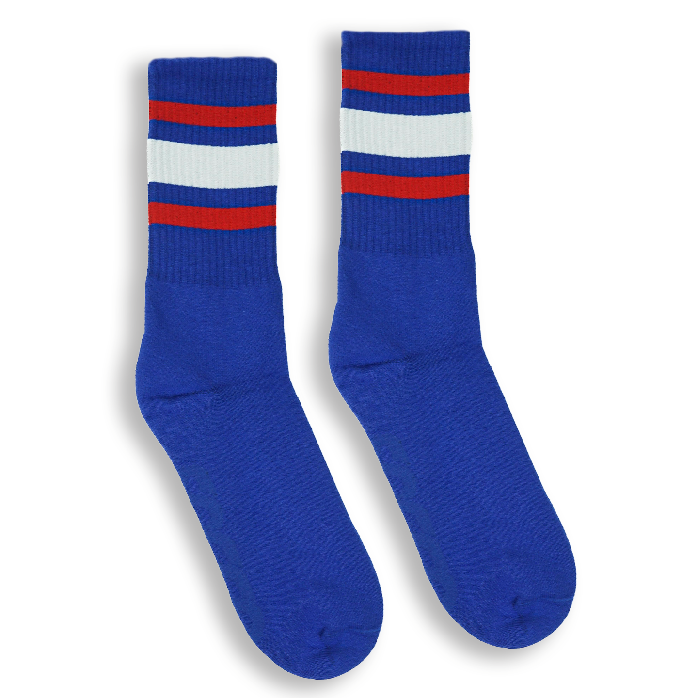 Socco Star Spangled All American Crew Socks - Royal - S/m