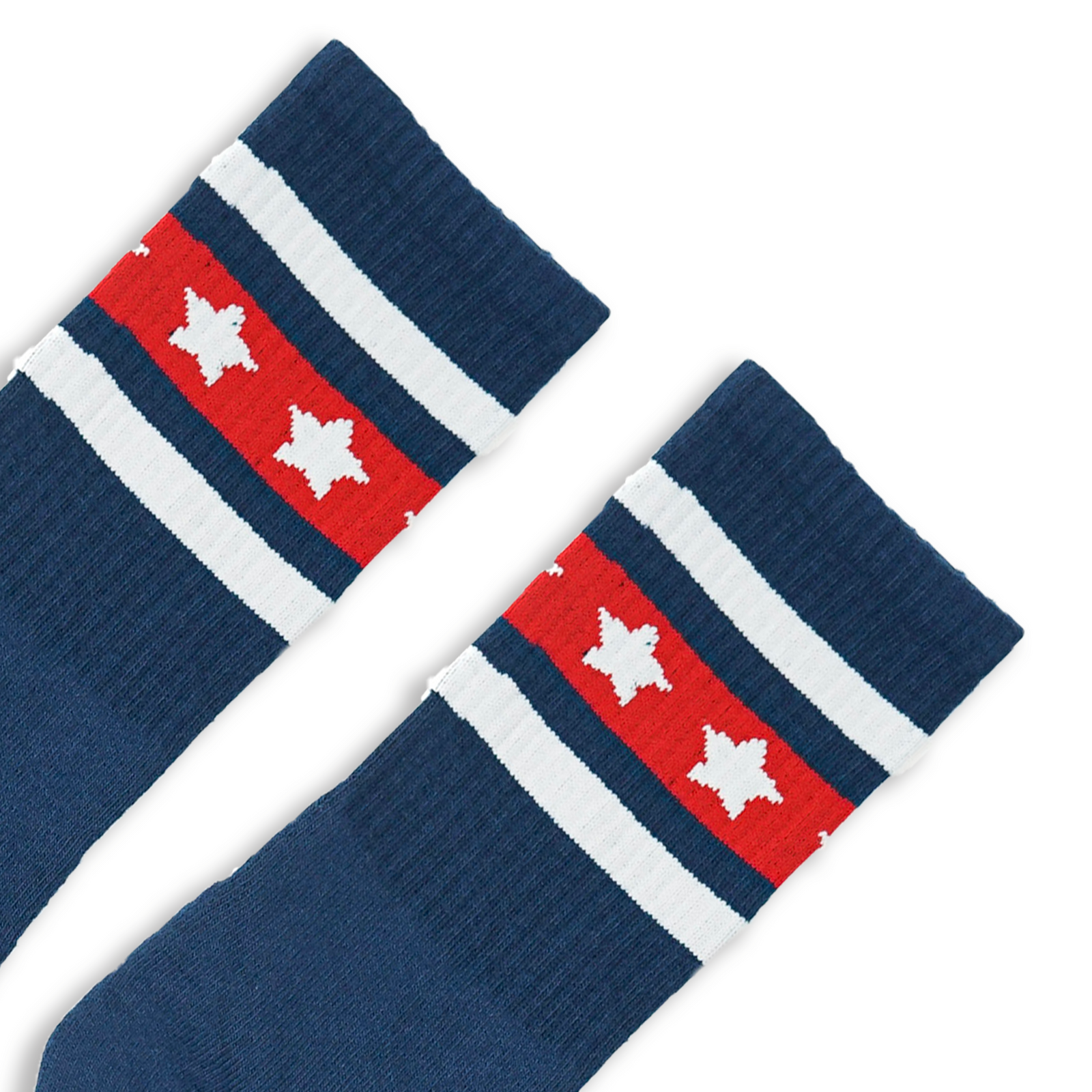 Socco Star Spangled Stars & Stripes Crew Socks - Light Navy - S/m