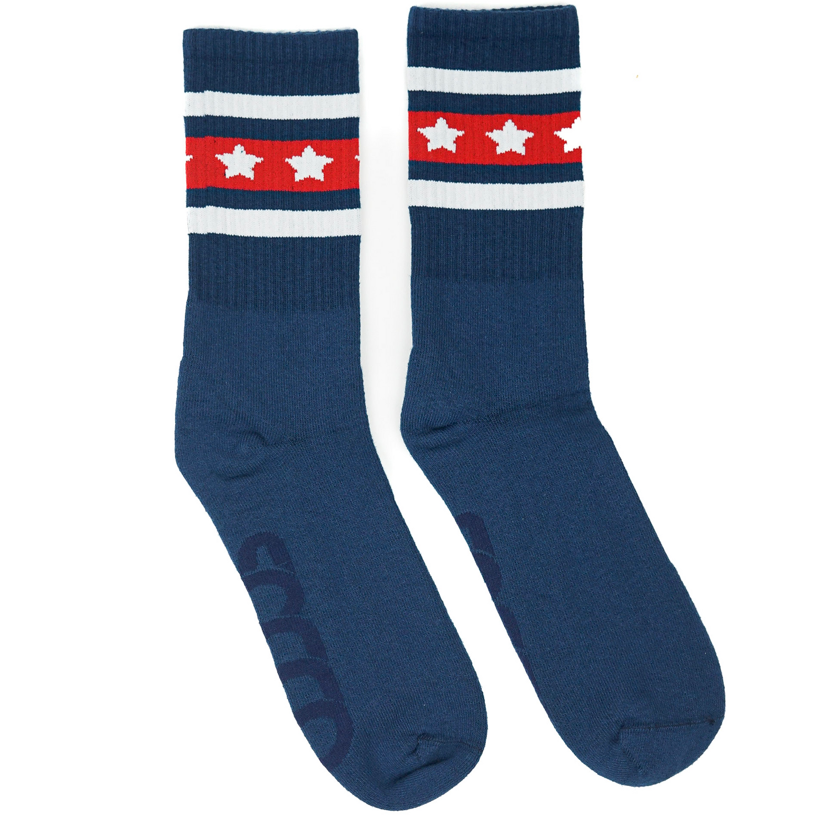 Socco Star Spangled Stars & Stripes Crew Socks - Light Navy - S/m