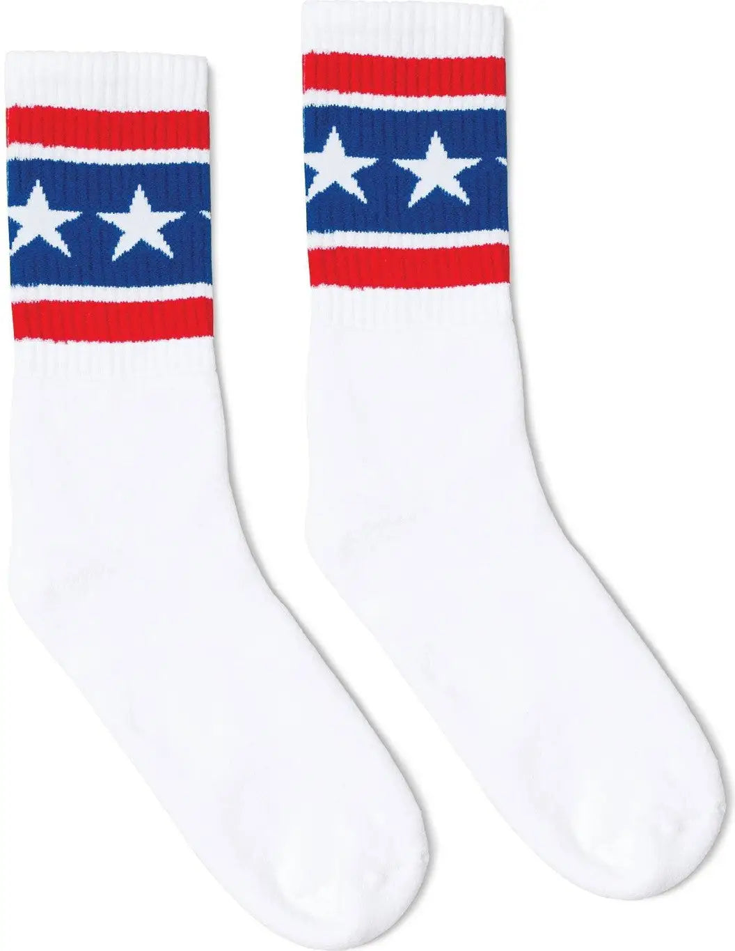 Socco Stars & Stripes Socks - White - Crew / S/m