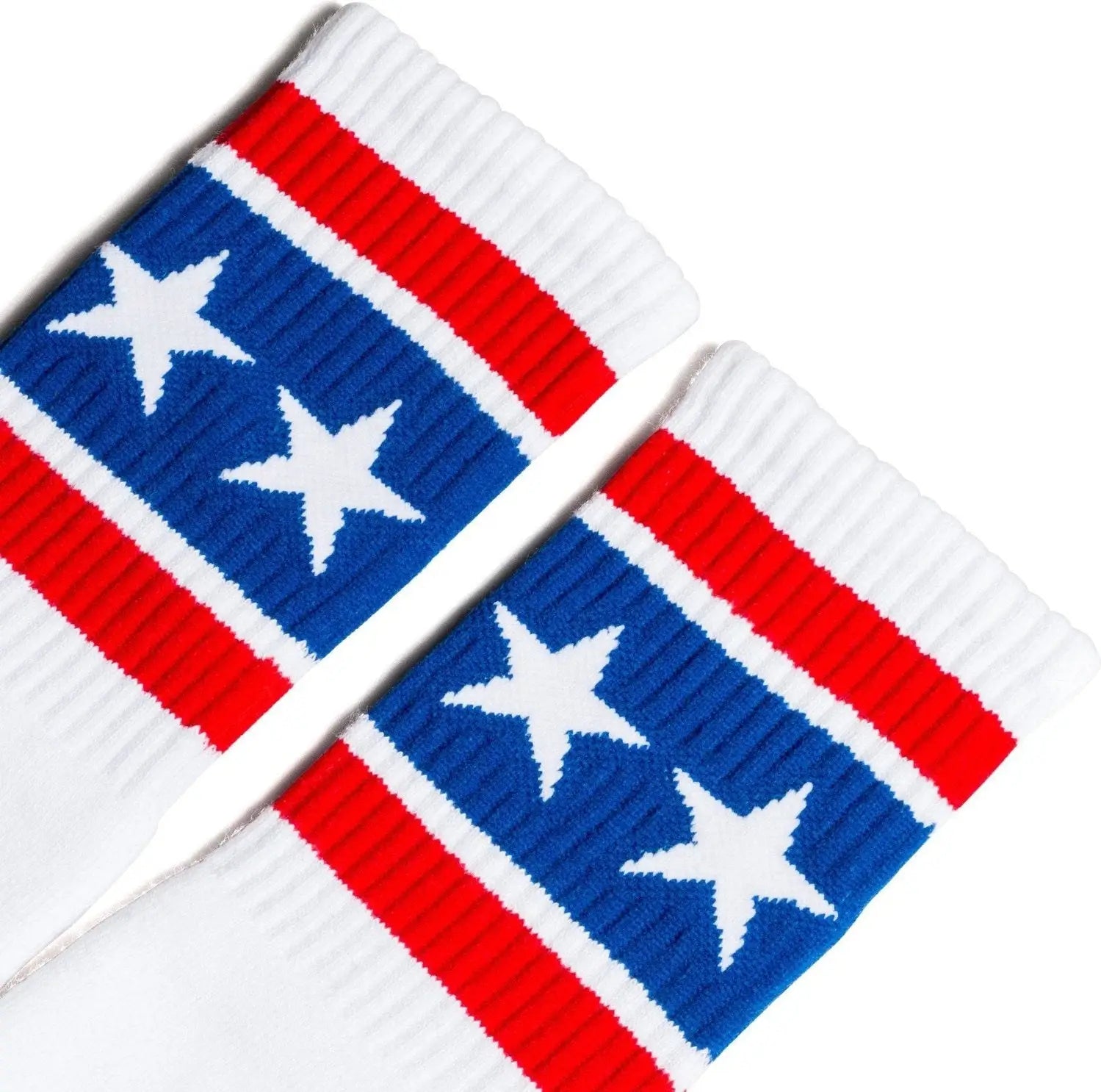 Socco Stars & Stripes Socks - White - Crew / S/m
