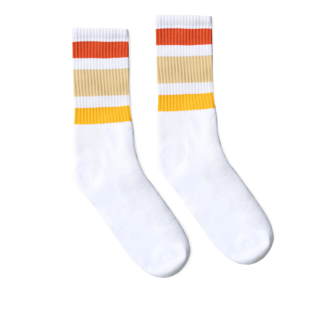 Socco Sunset Shades Crew Socks - White - S/m