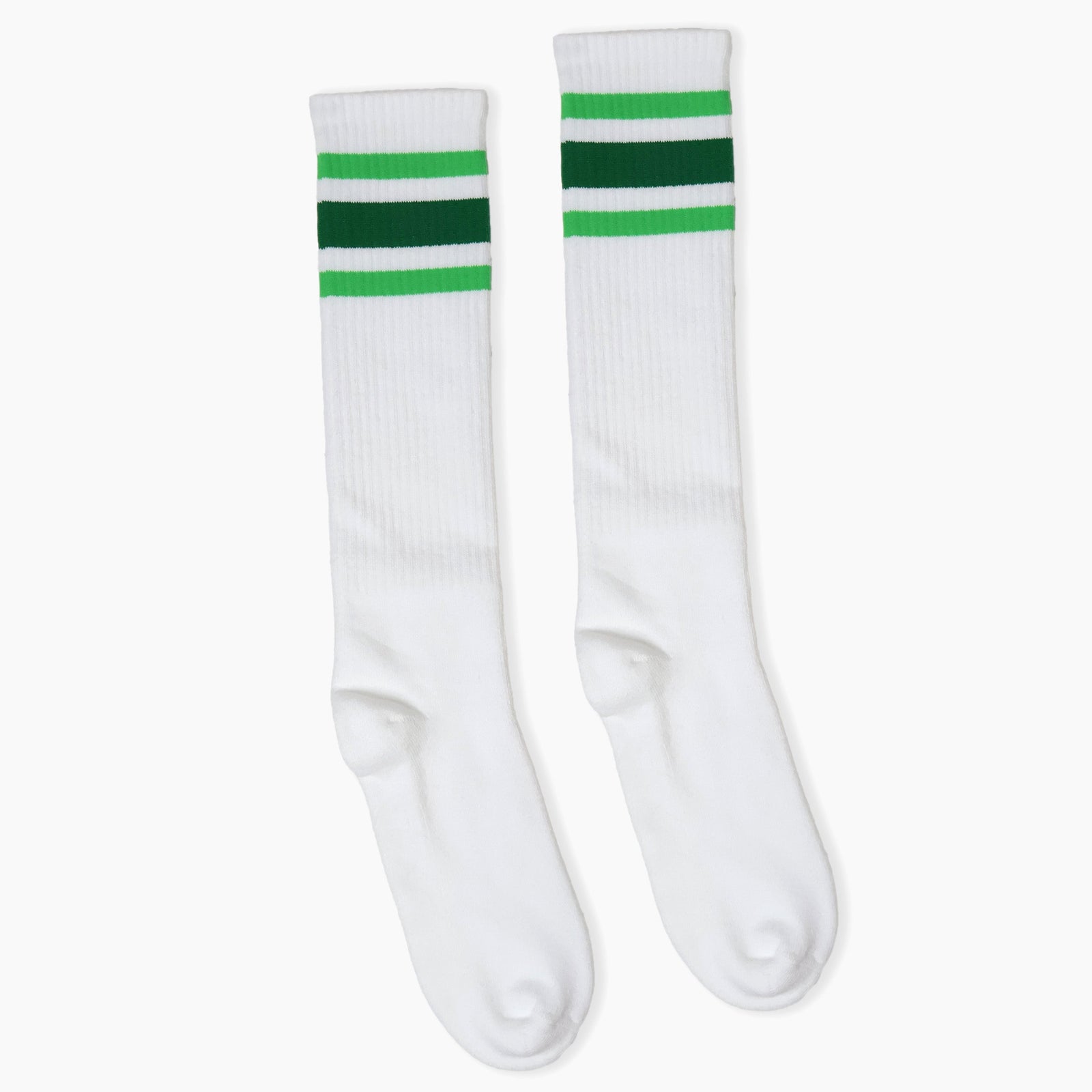 Socco True Knee High Socks - White - Green Shades - Green/lt. / Osfm