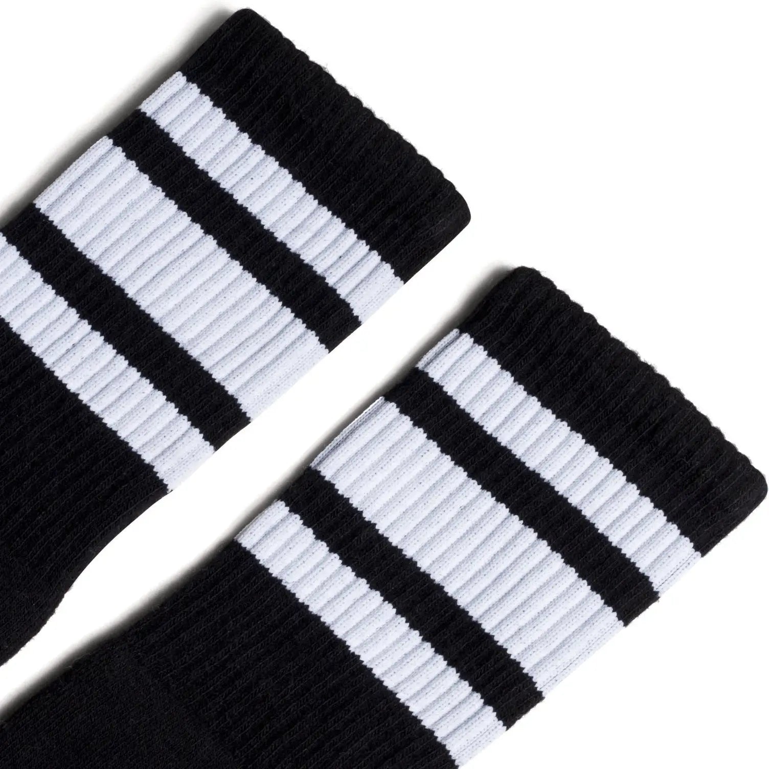 Socco White Striped Socks - Black - Crew / S/m