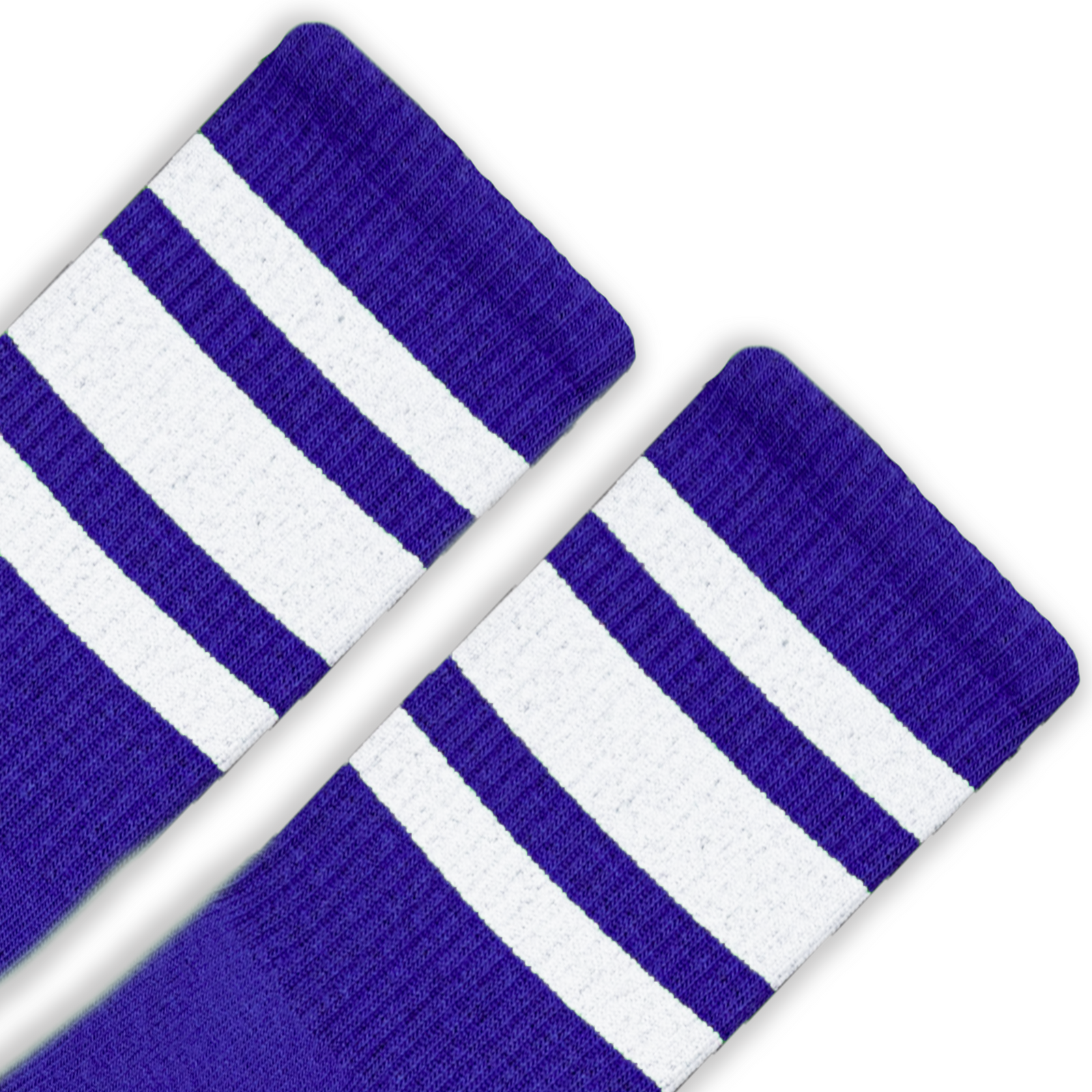 Socco White Striped Socks - Purple - Crew / L/xl