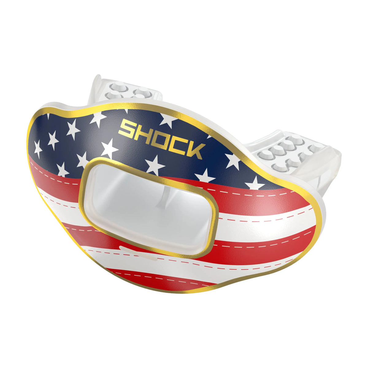 Sock Doctor Sd10300 Max Airflow Lip Guard Stars & Stripes/gold - and Stripes Gold - and Stripes Gold / Osfa