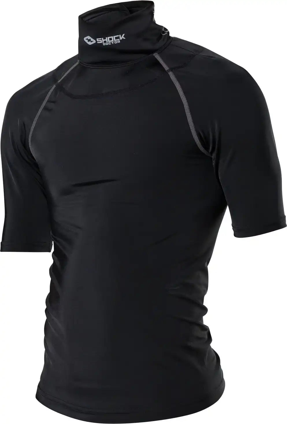 Sock Doctor Sd31550 Boy’s Ultra Comp Neckguard Hockey Shirt Ss - Black / s