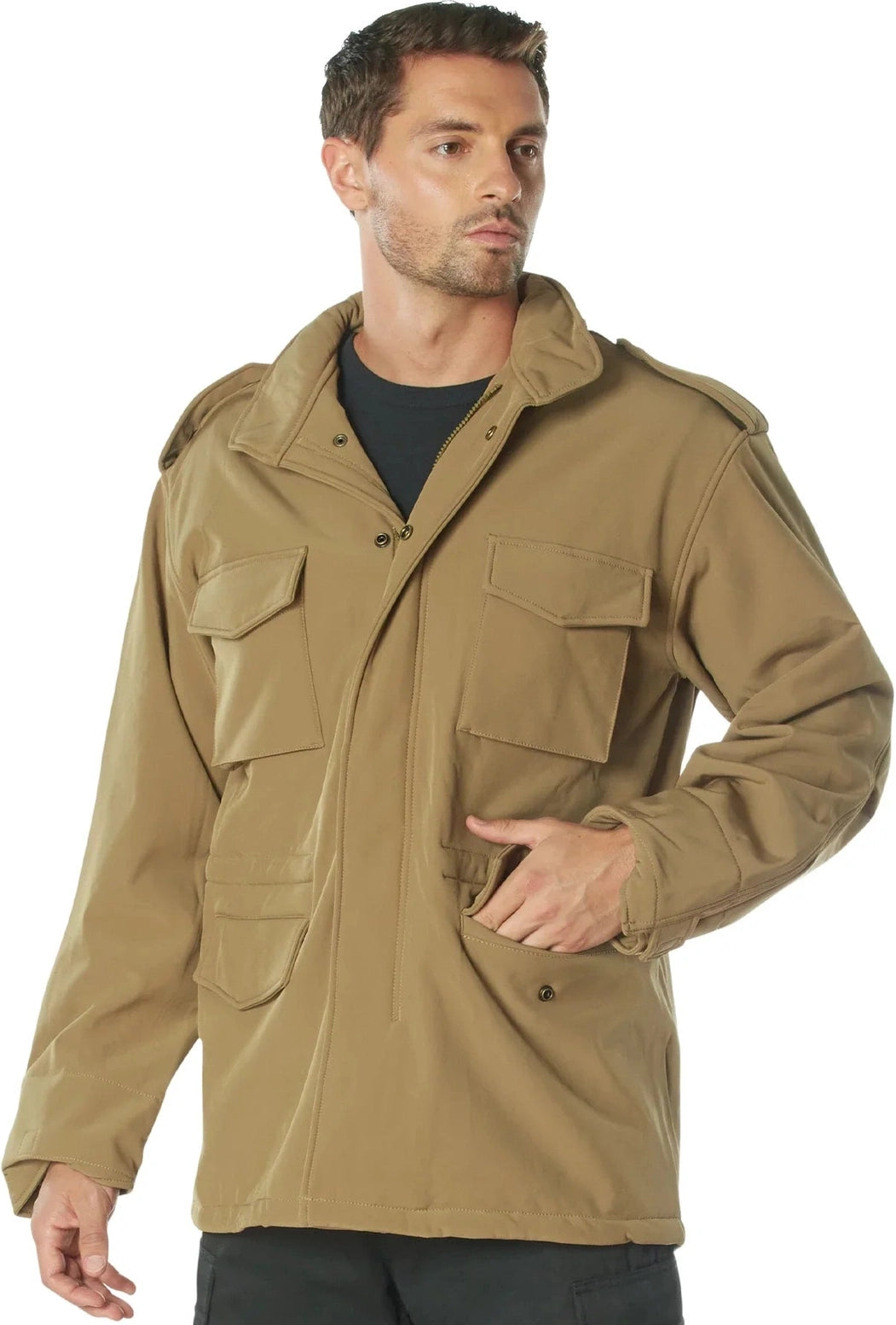 Soft Shell Tactical M-65 Field Jacket - Coyote Brown / s