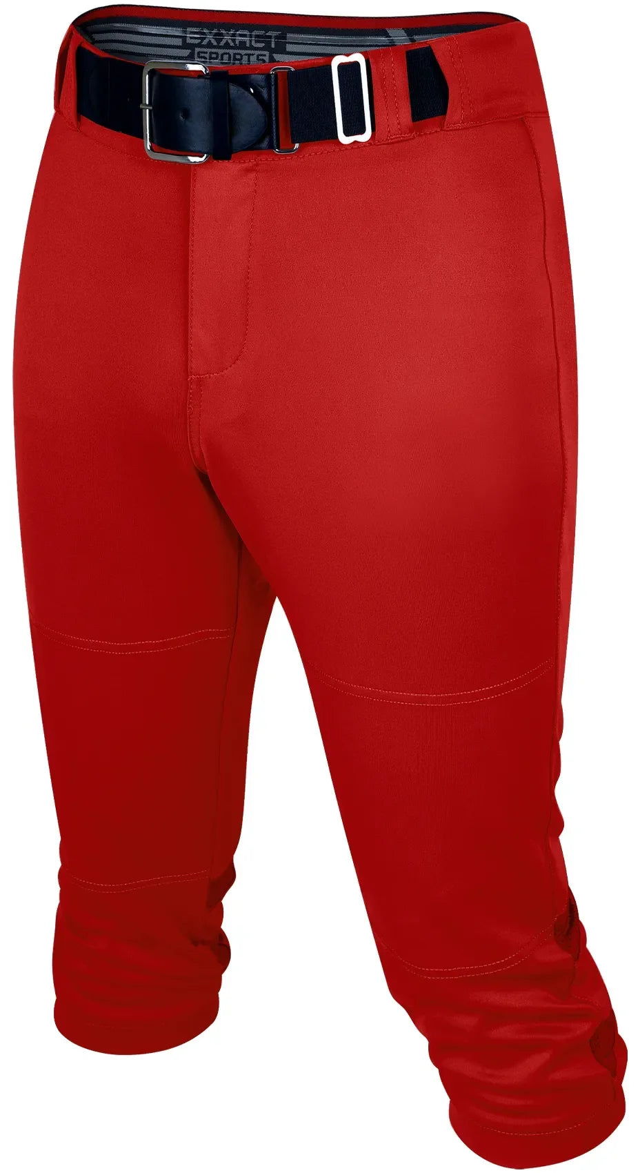 Softball Pants for Women with Snap and Zipper Elastic Bottom And mesh panels (red)