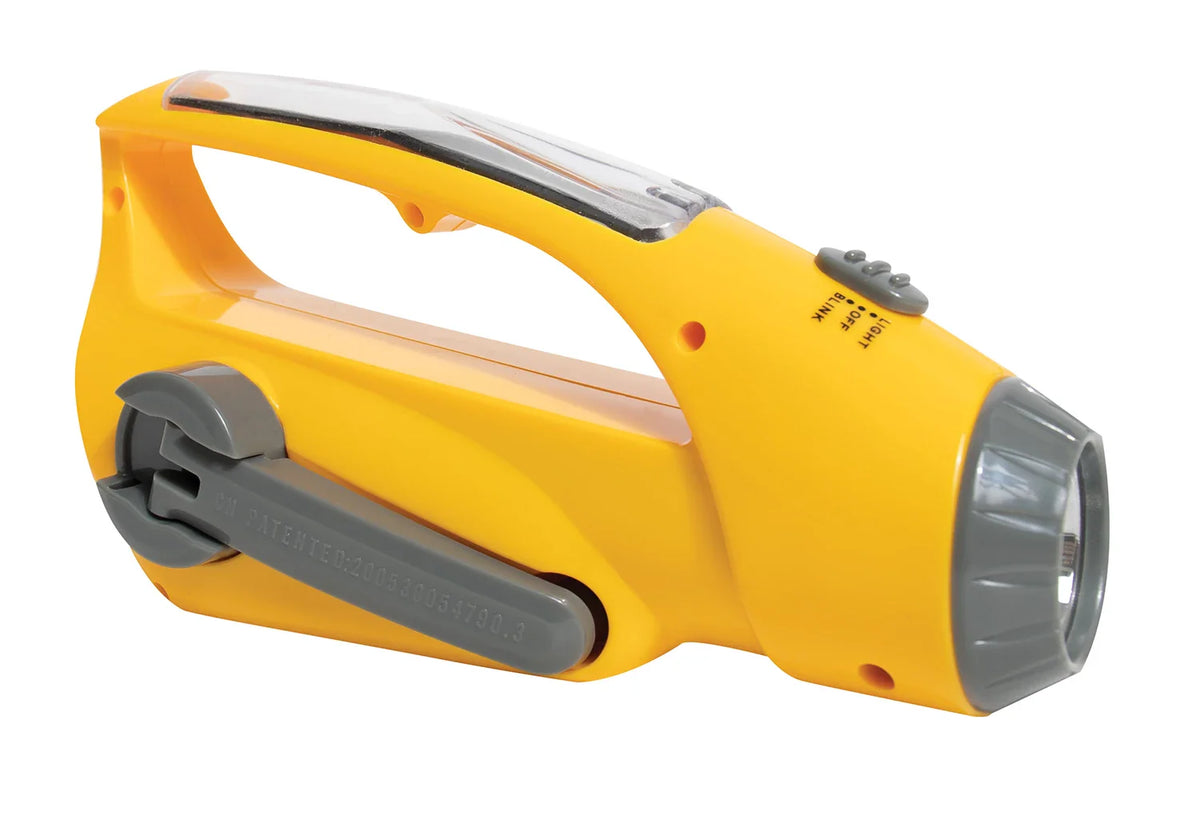 Solar/wind Up Flashlight with Radio