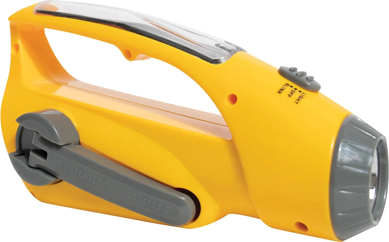 Solar/wind Up Flashlight with Radio