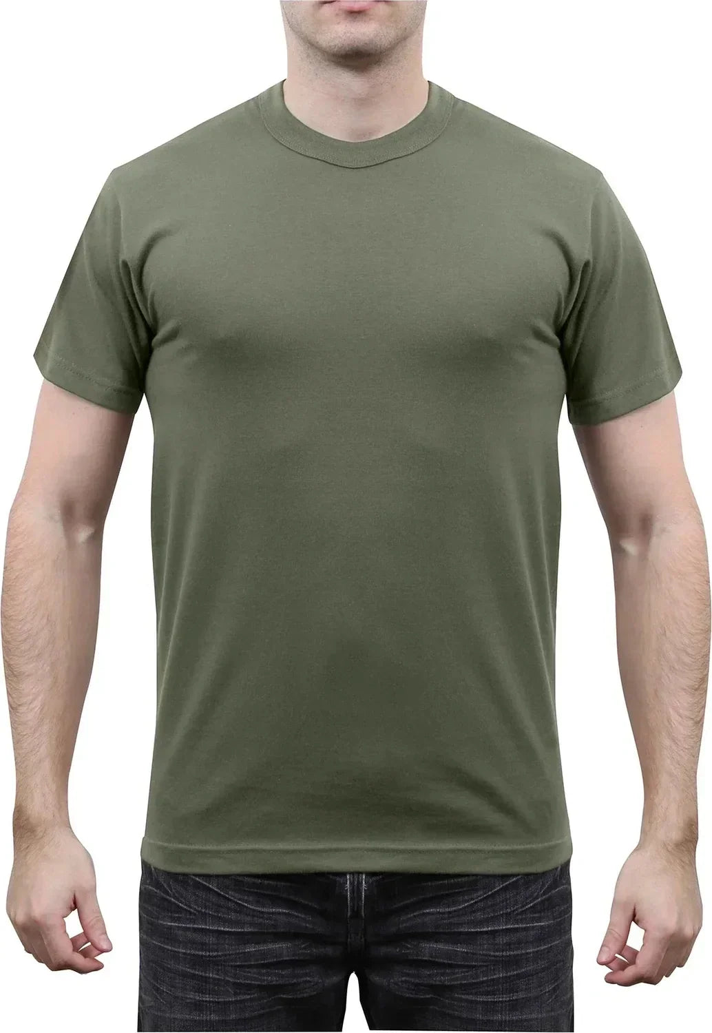 Solid Color 100% Cotton T-shirt