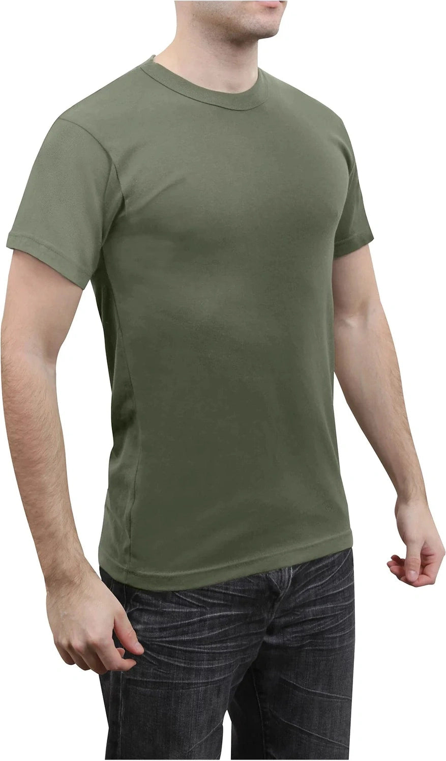 Solid Color 100% Cotton T-shirt