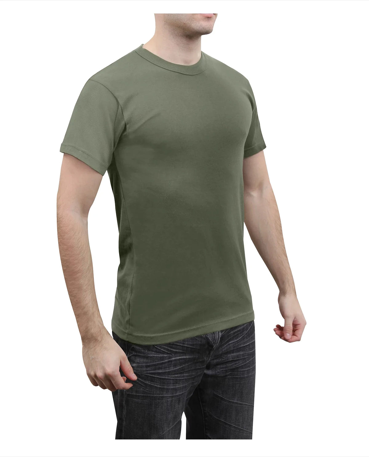 Solid Color 100% Cotton T-shirt