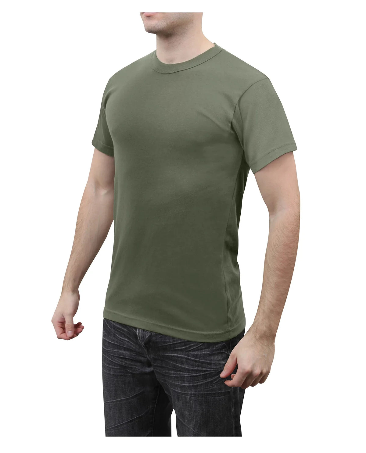 Solid Color 100% Cotton T-shirt