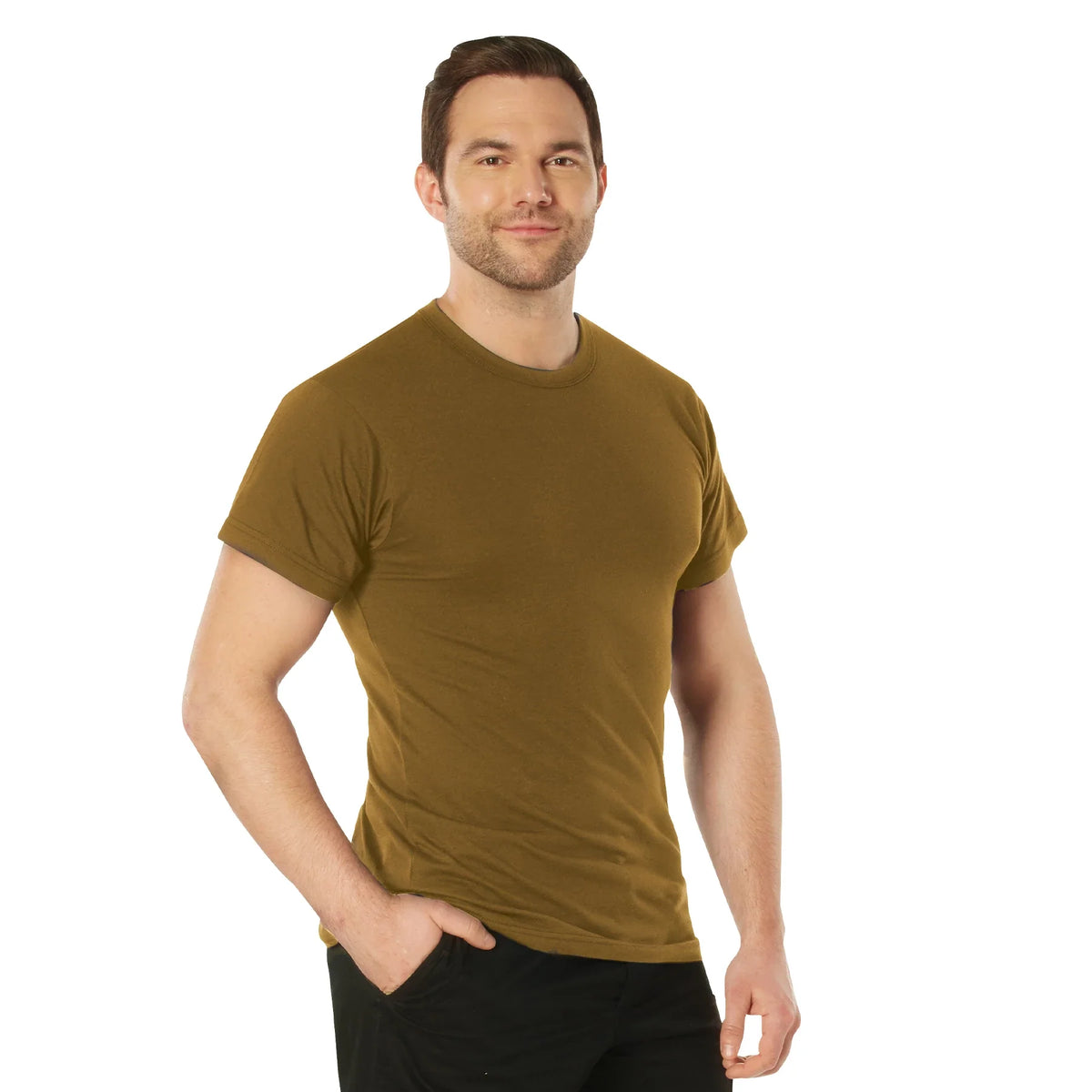 Solid Color 100% Cotton T-shirt