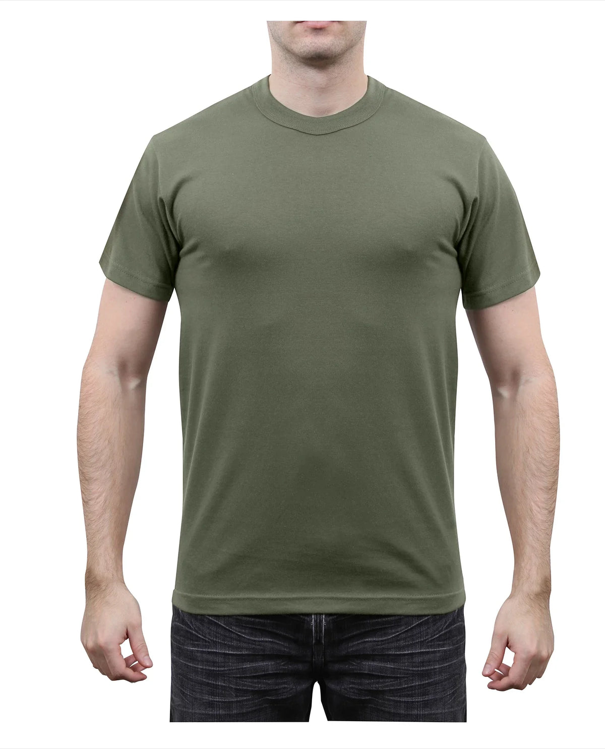 Solid Color 100% Cotton T-shirt