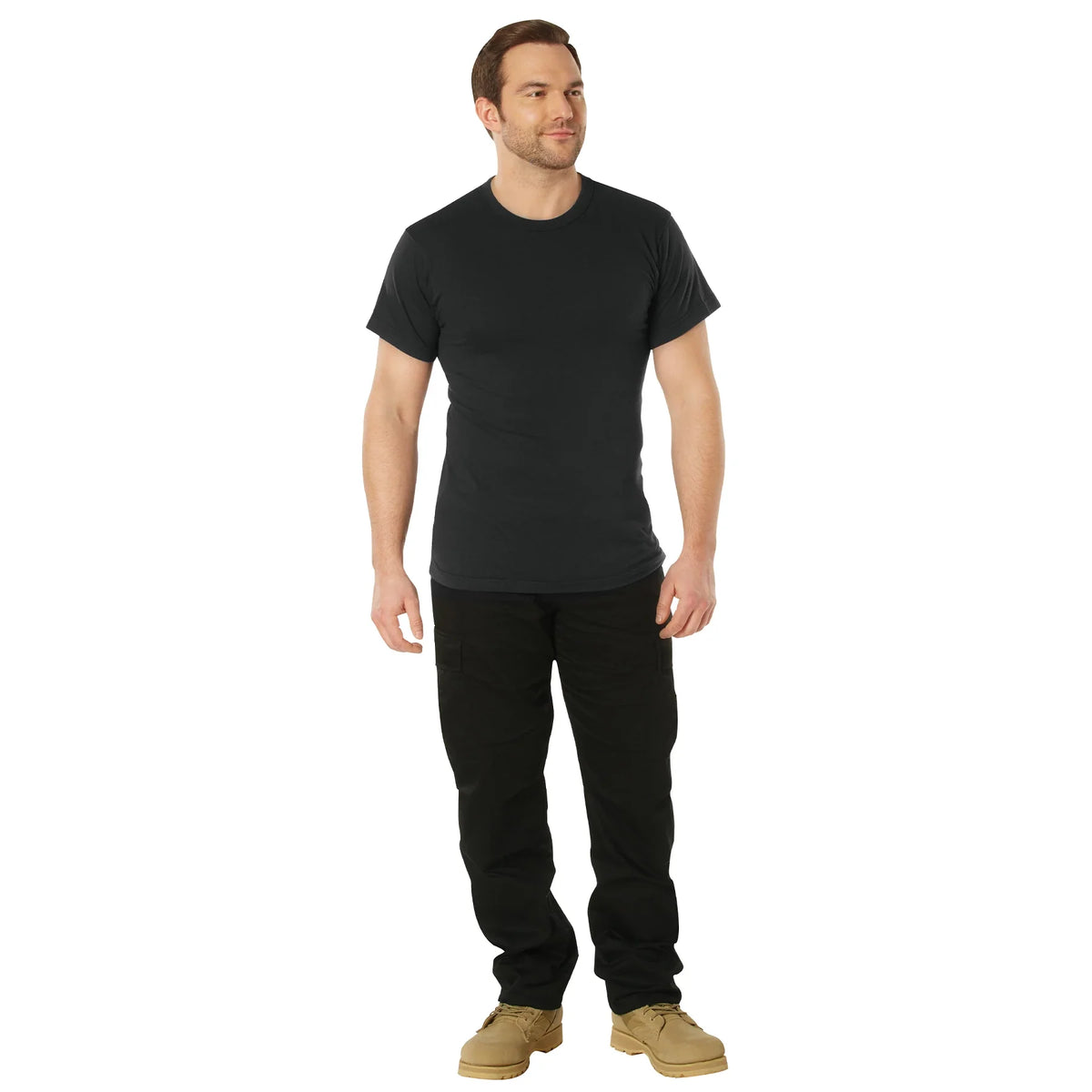 Solid Color 100% Cotton T-shirt