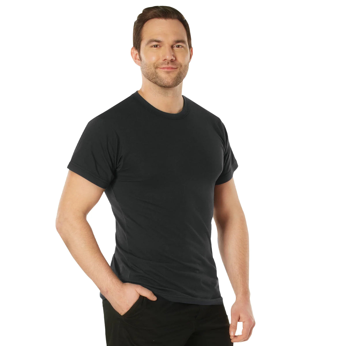 Solid Color 100% Cotton T-shirt
