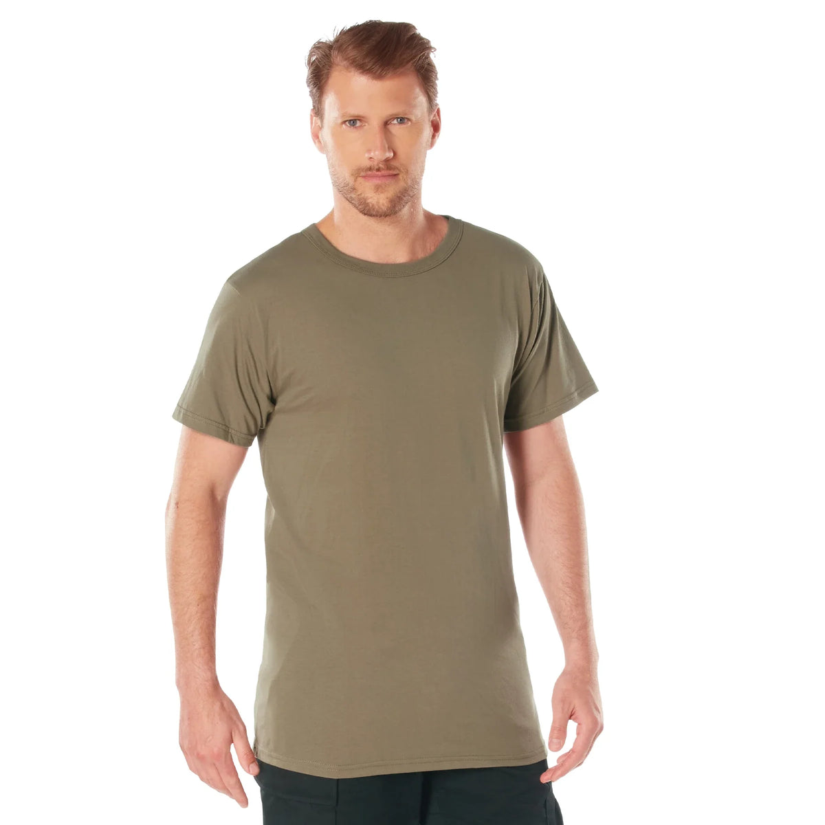 Solid Color 100% Cotton T-shirt