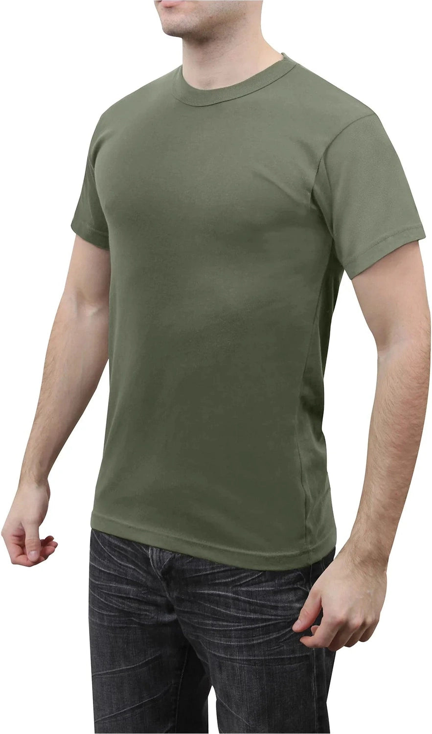 Solid Color 100% Cotton T-shirt