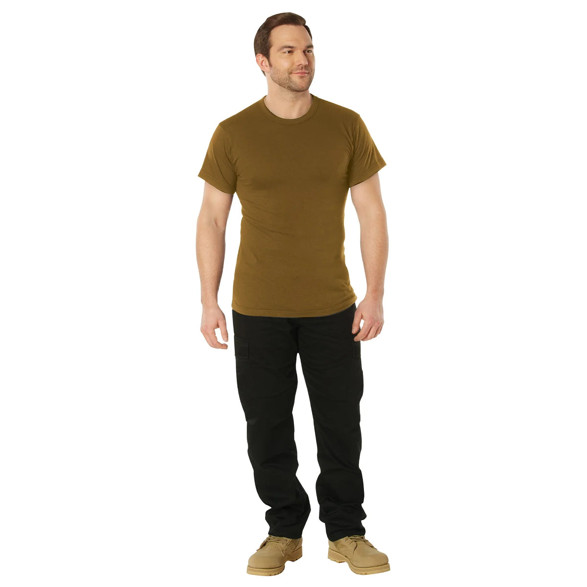 Solid Color 100% Cotton T-shirt