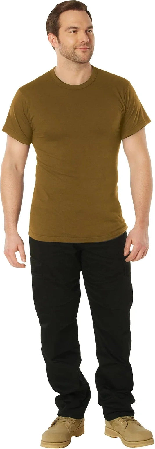 Solid Color 100% Cotton T-shirt