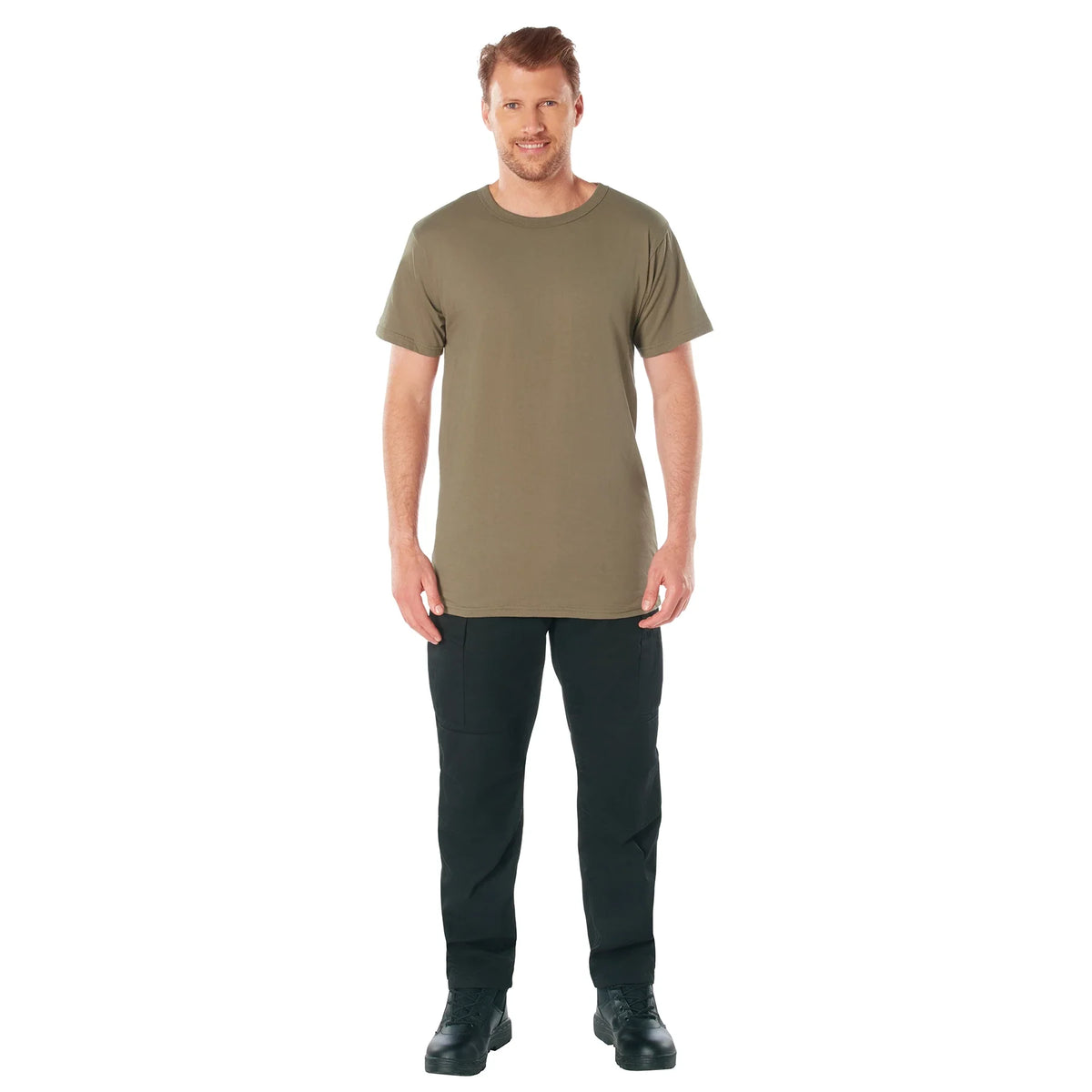 Solid Color 100% Cotton T-shirt