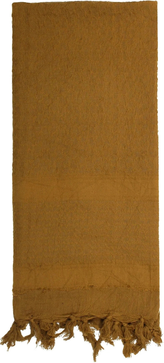 Solid Color Shemagh Tactical Desert Keffiyeh Scarf - Coyote Brown