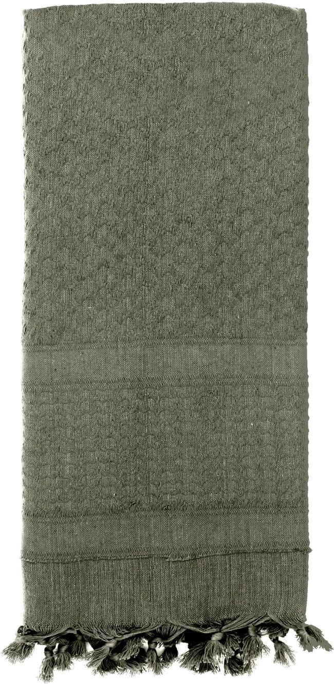 Solid Color Shemagh Tactical Desert Keffiyeh Scarf - Foliage Green