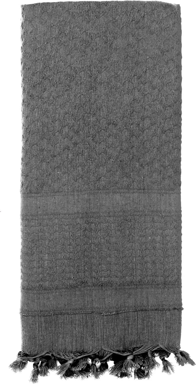 Solid Color Shemagh Tactical Desert Keffiyeh Scarf - Grey