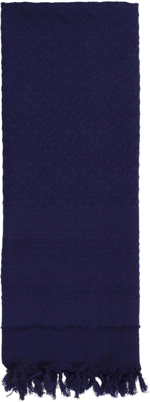 Solid Color Shemagh Tactical Desert Keffiyeh Scarf - Navy Blue