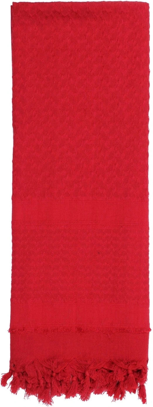 Solid Color Shemagh Tactical Desert Keffiyeh Scarf - Red
