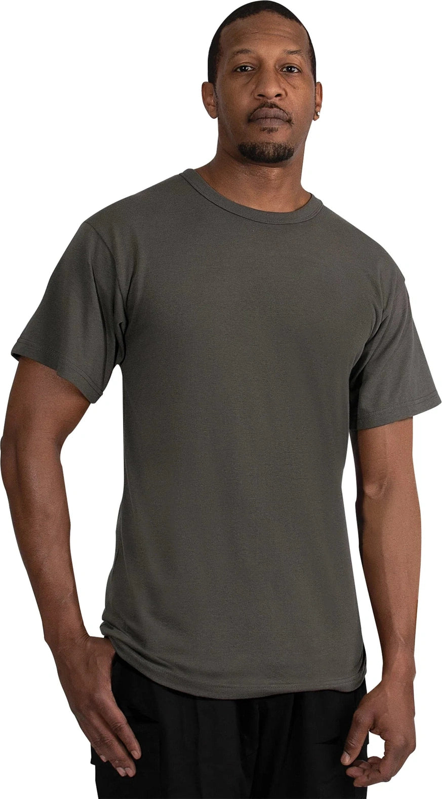 Solid Color T-shirt with Cotton / Polyester Blend - Charcoal Grey / s