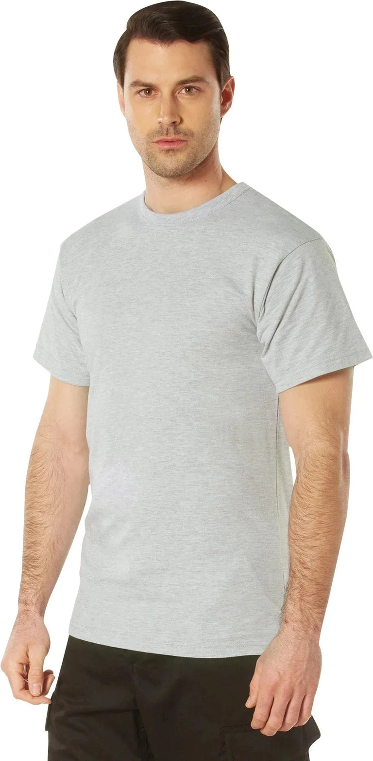 Solid Color T-shirt with Cotton / Polyester Blend - Heather Grey / s