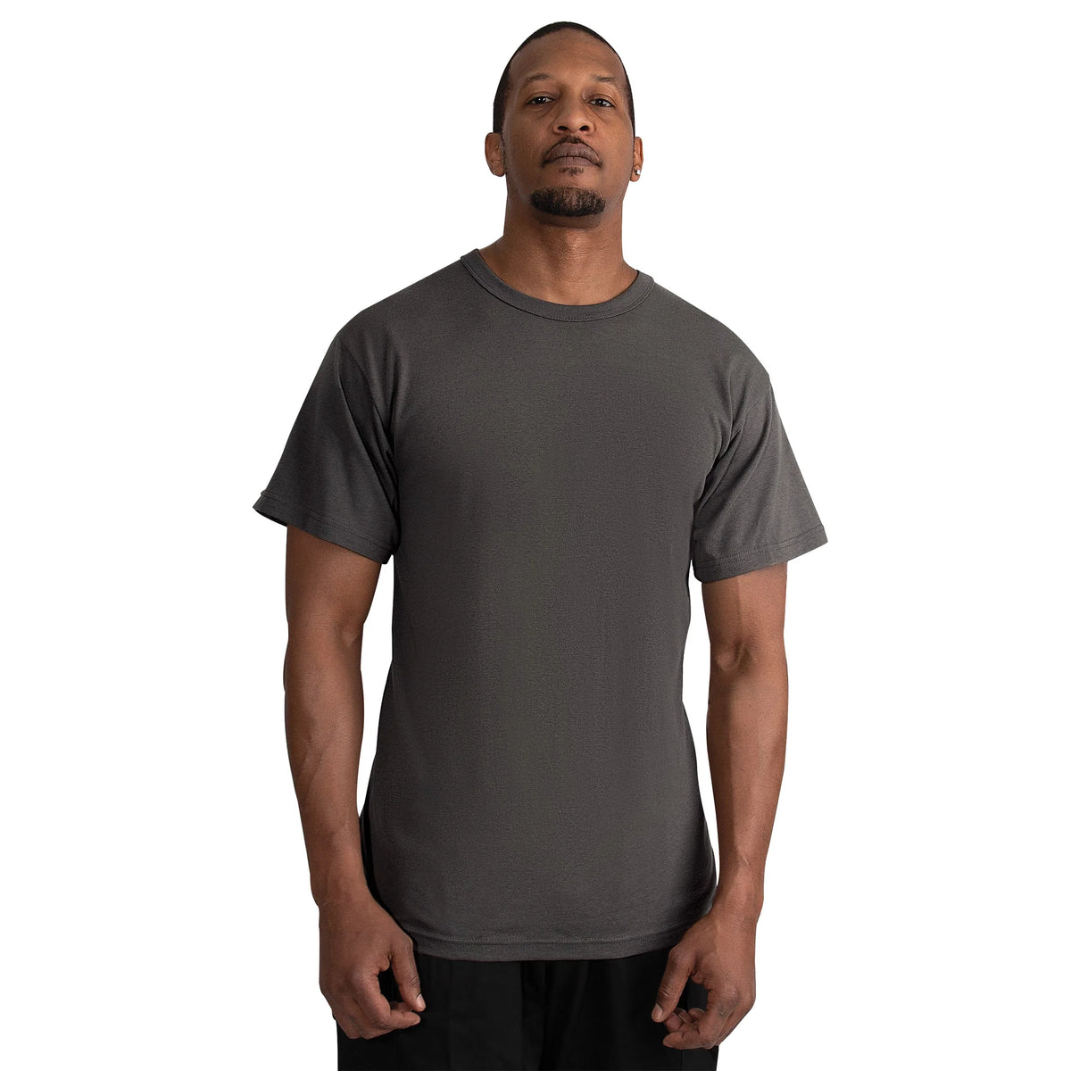 Solid Color T-shirt with Cotton / Polyester Blend