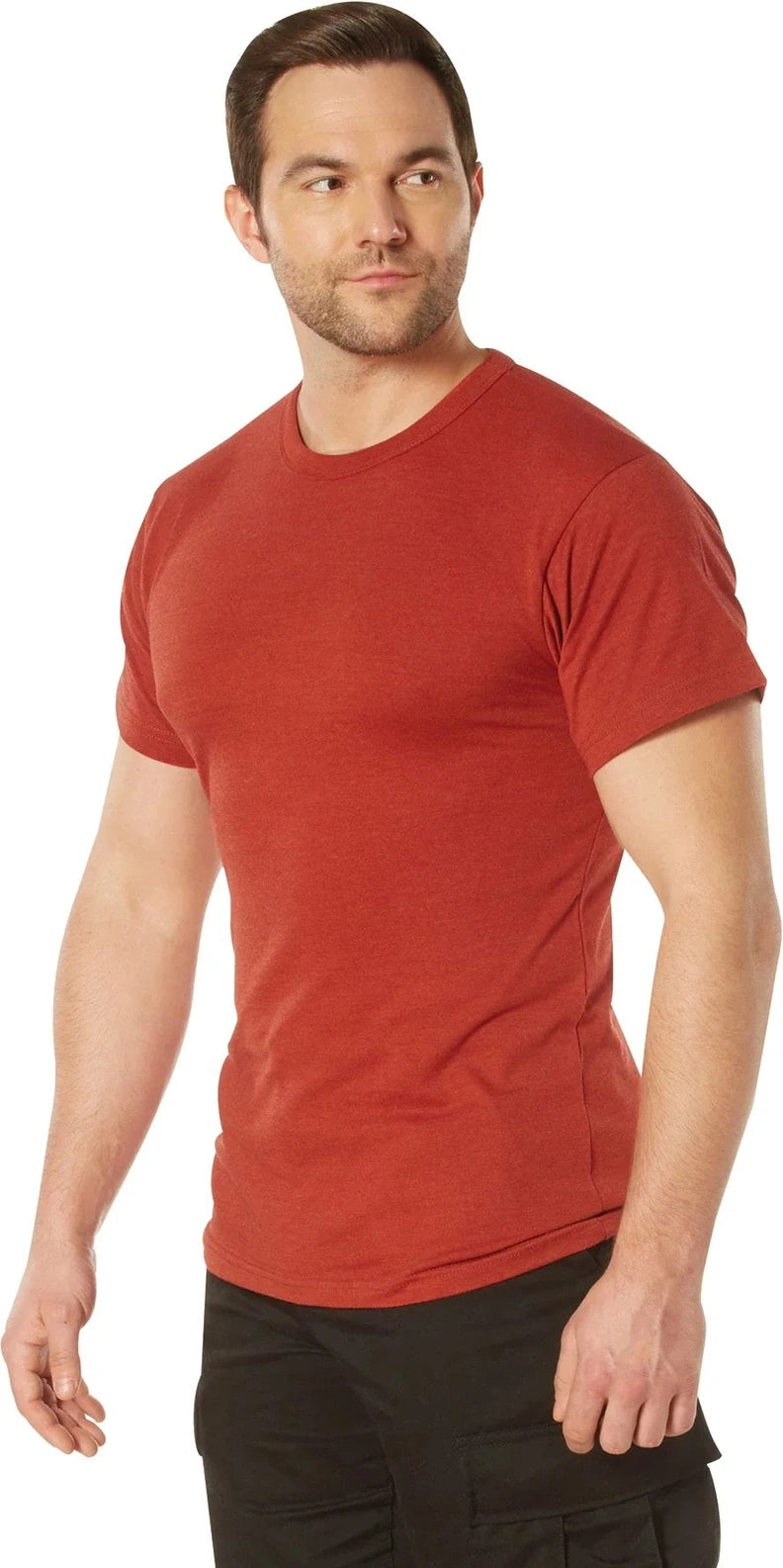Solid Color T-shirt with Cotton / Polyester Blend
