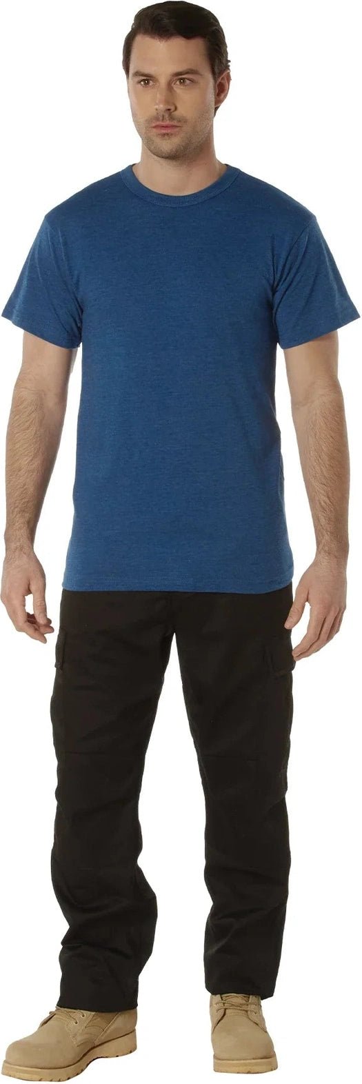 Solid Color T-shirt with Cotton / Polyester Blend