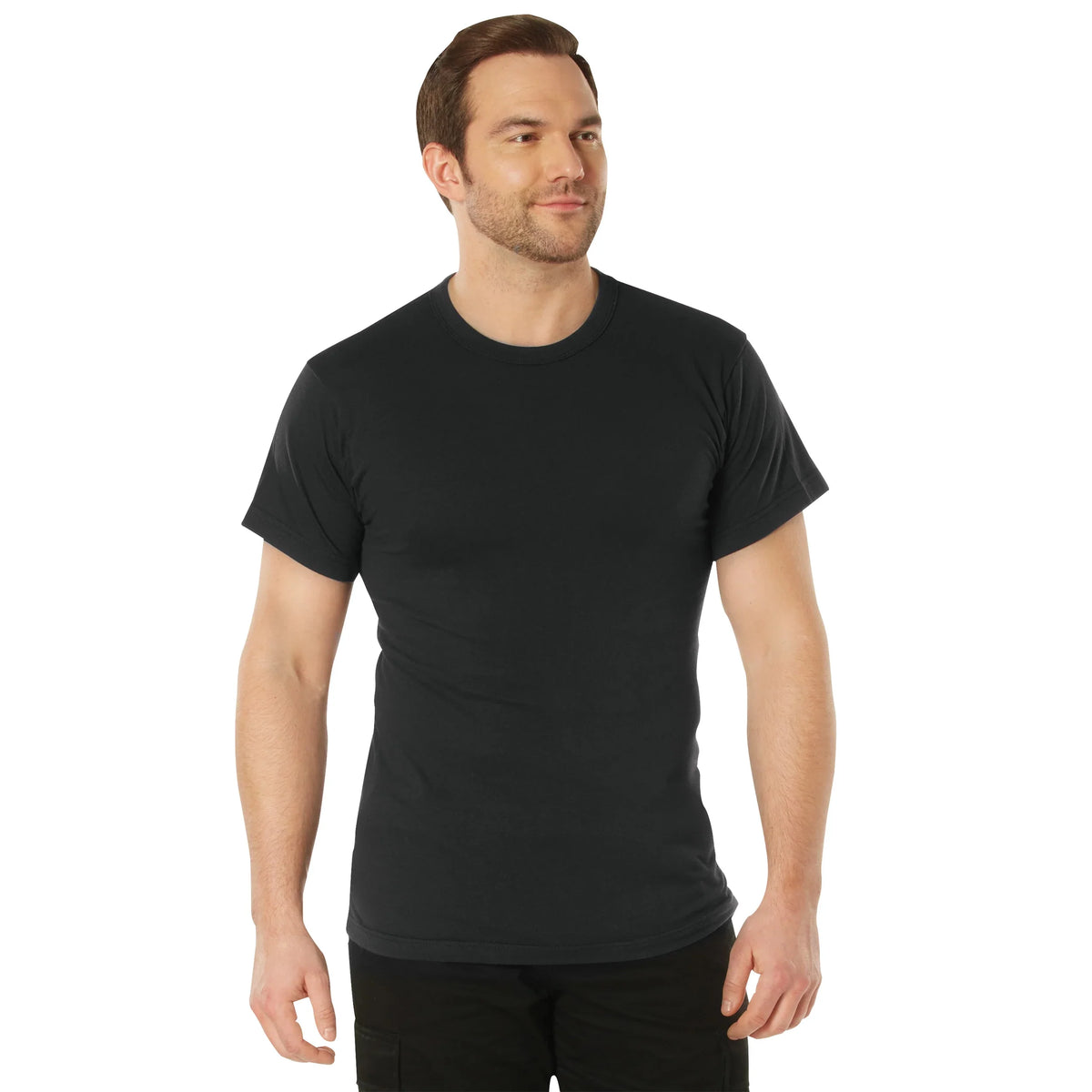 Solid Color T-shirt with Cotton / Polyester Blend