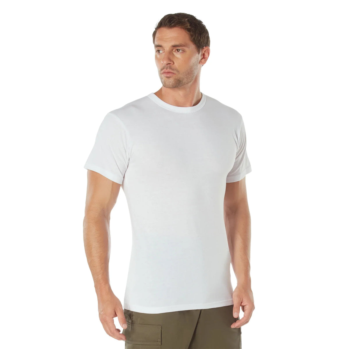 Solid Color T-shirt with Cotton / Polyester Blend