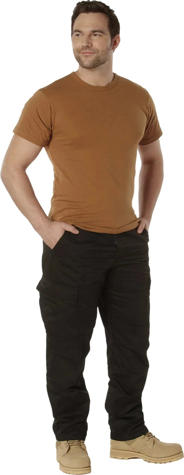 Solid Color T-shirt with Cotton / Polyester Blend