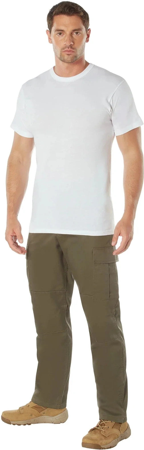 Solid Color T-shirt with Cotton / Polyester Blend