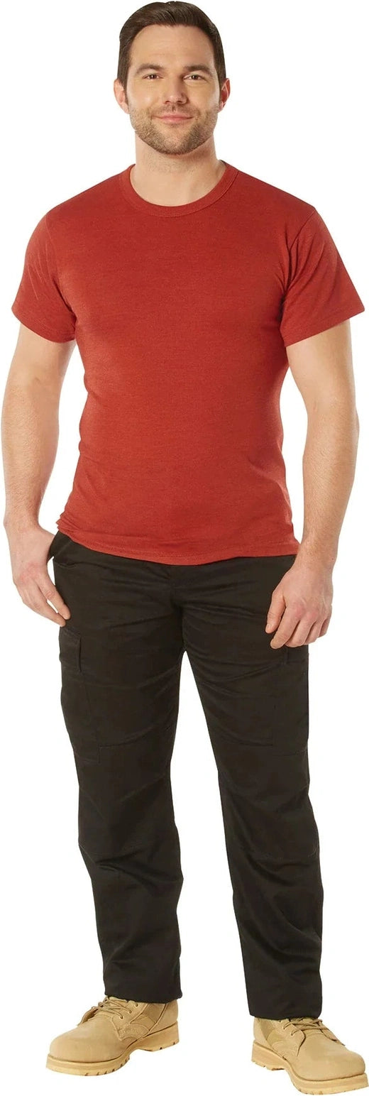 Solid Color T-shirt with Cotton / Polyester Blend