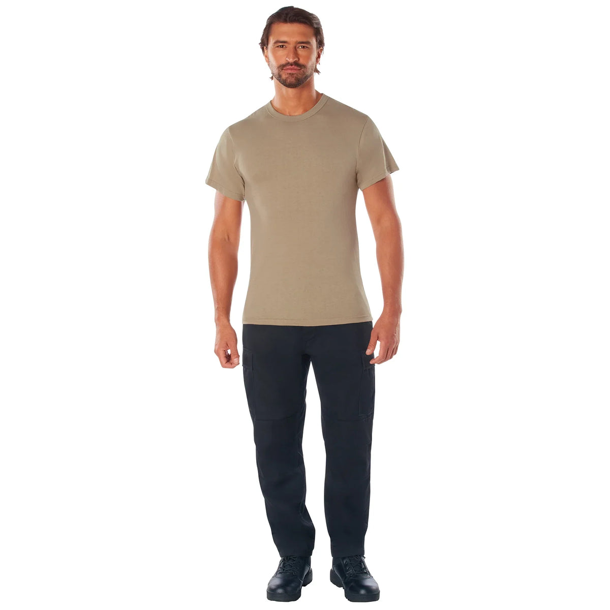 Solid Color T-shirt with Cotton / Polyester Blend