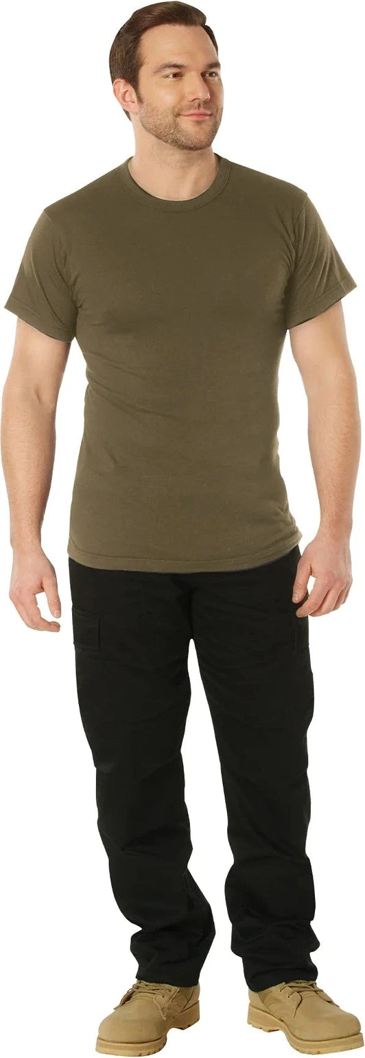 Solid Color T-shirt with Cotton / Polyester Blend