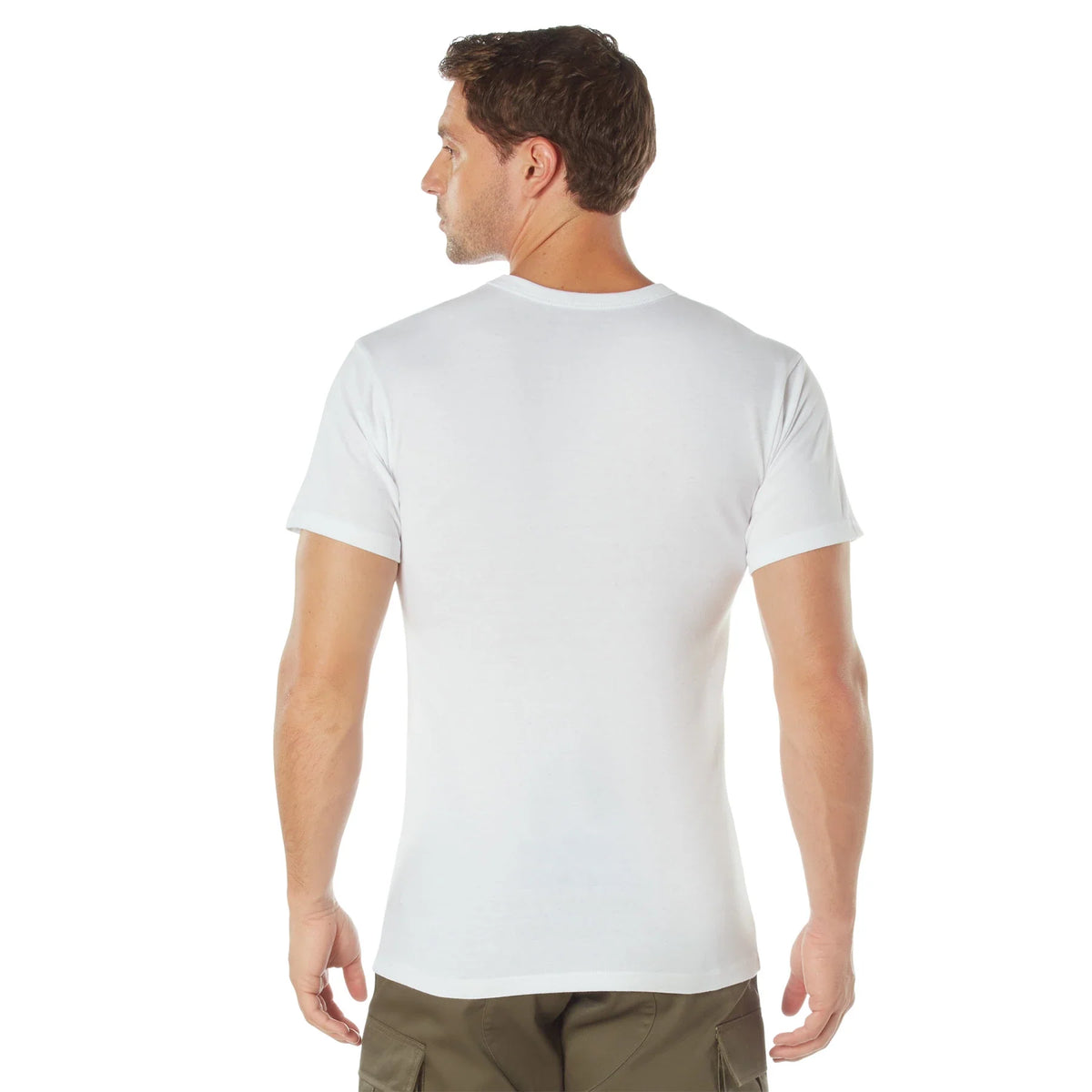 Solid Color T-shirt with Cotton / Polyester Blend