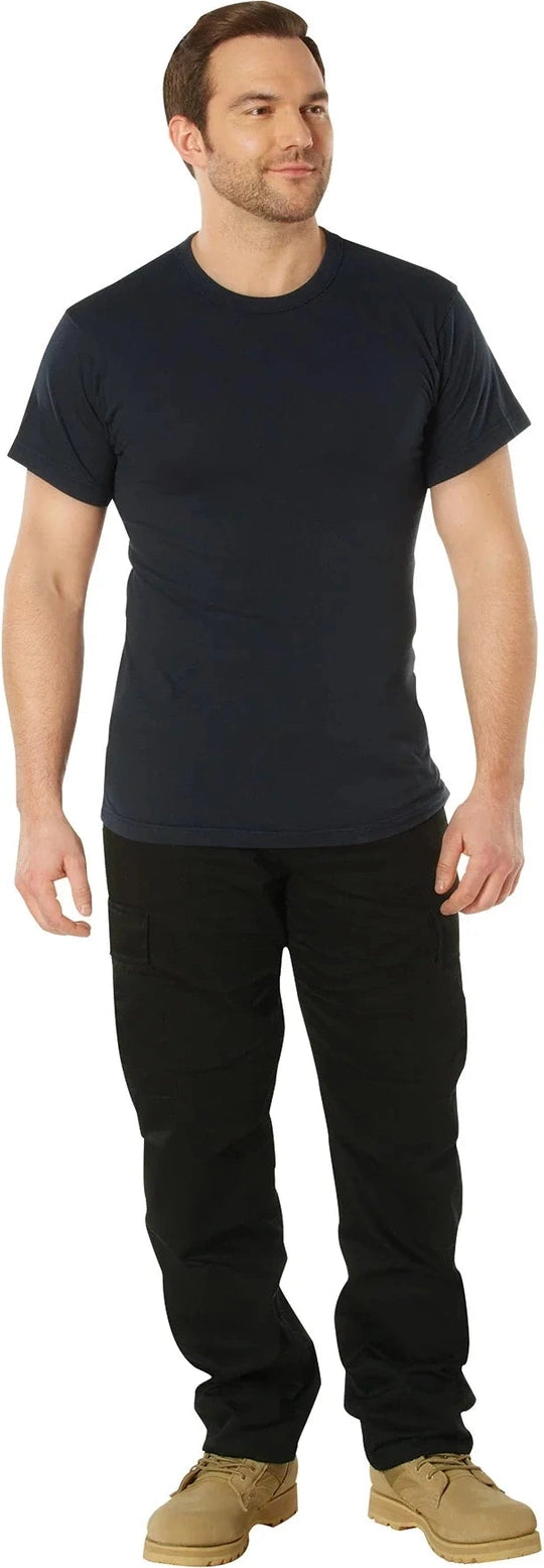 Solid Color T-shirt with Cotton / Polyester Blend