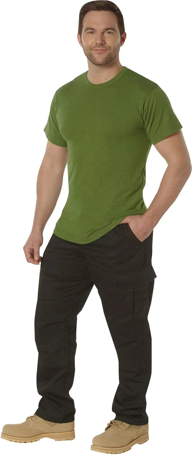 Solid Color T-shirt with Cotton / Polyester Blend