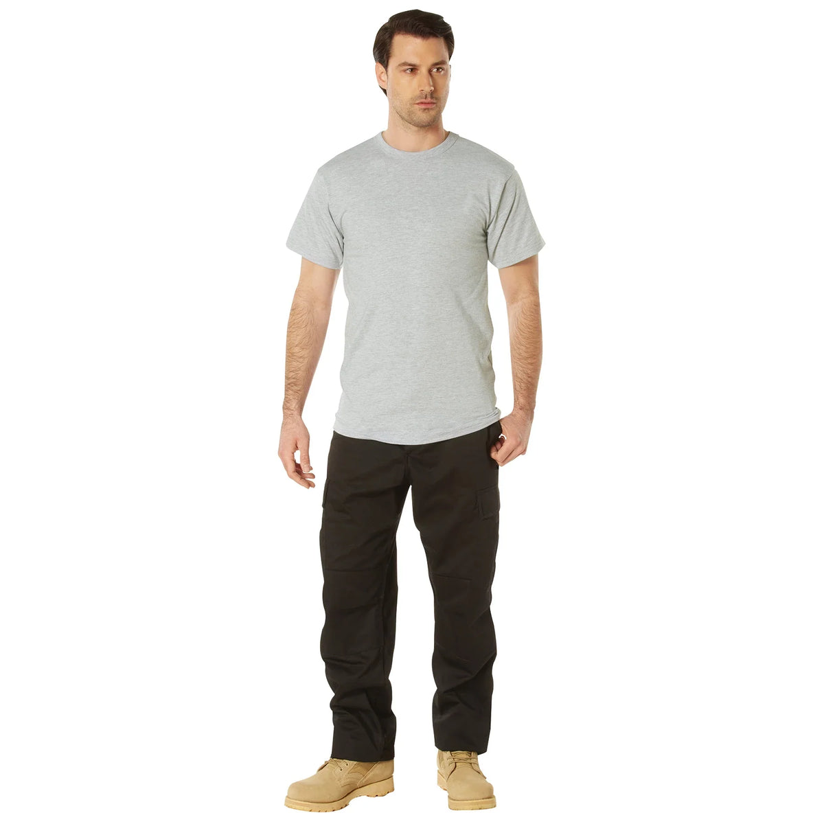 Solid Color T-shirt with Cotton / Polyester Blend