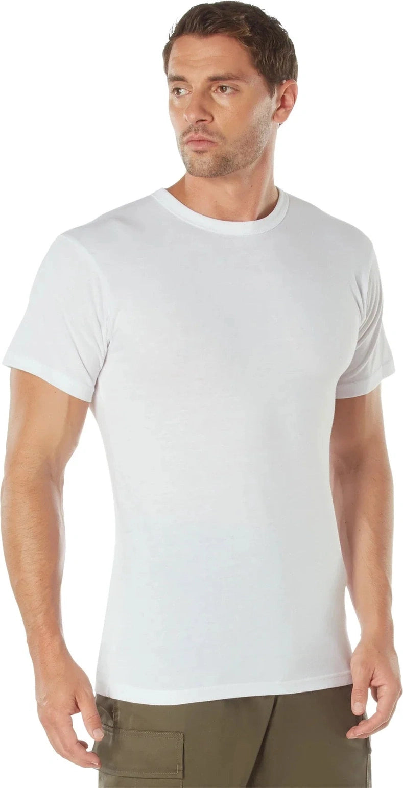 Solid Color T-shirt with Cotton / Polyester Blend